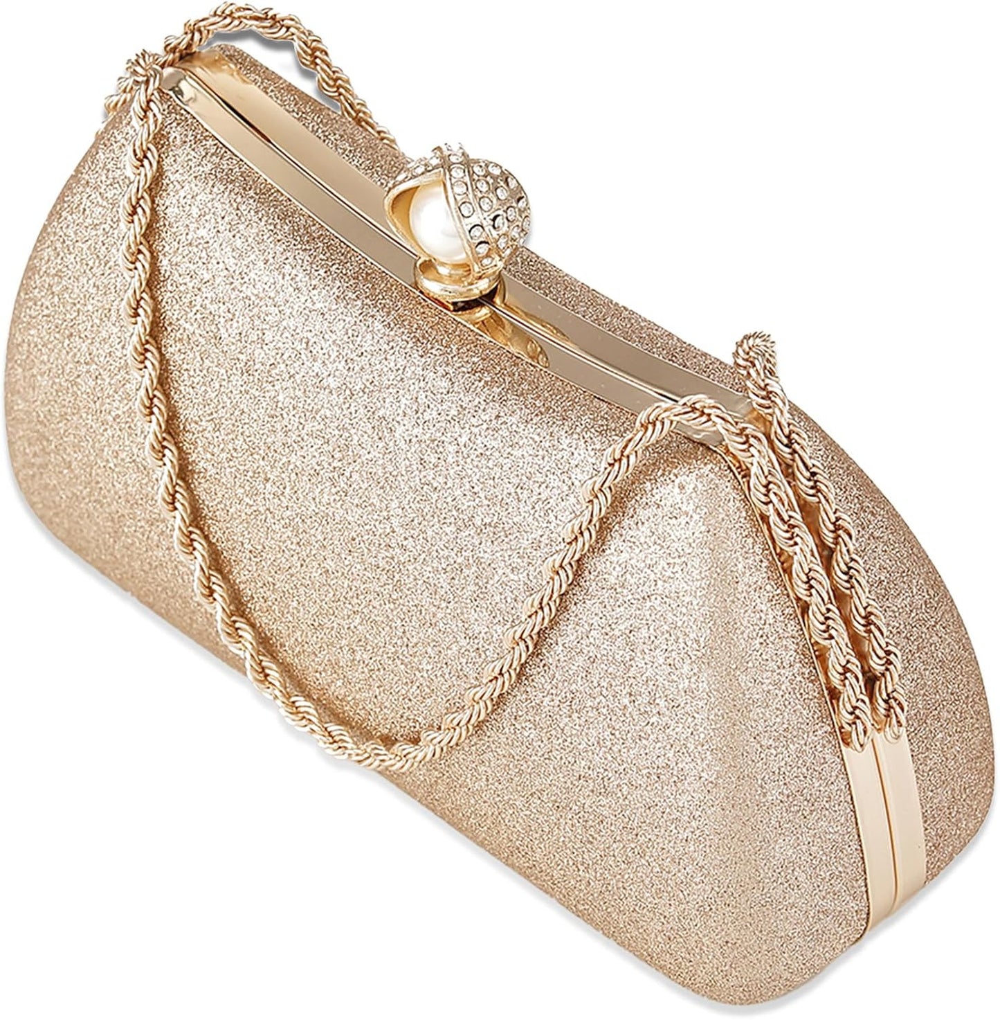 Buric Evening Clutch Bag for Women Glitter Shiny Dress Purse Wedding Bride Handbags Evening Clutches for Cocktail Party