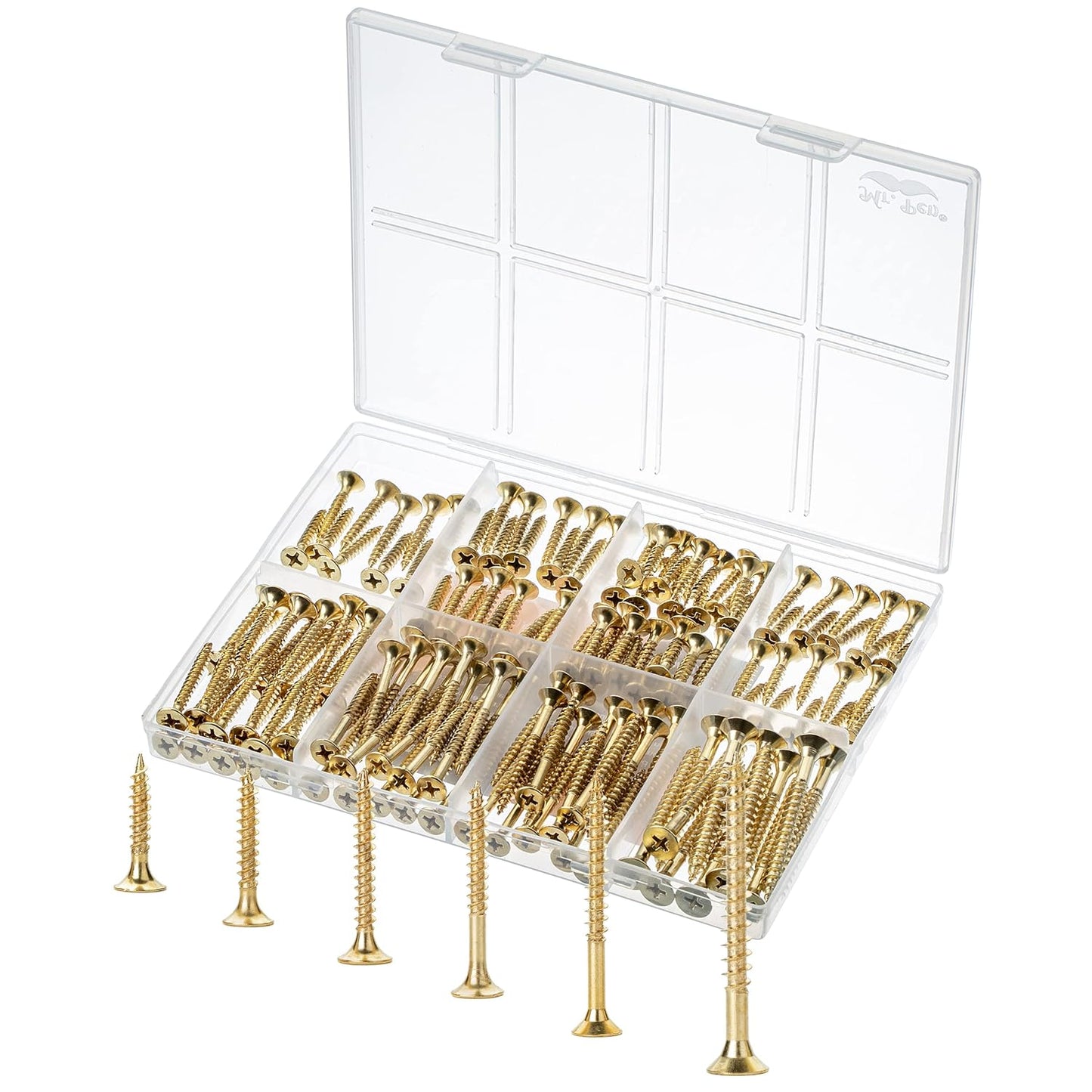 Mr. Pen Wood Screws Assortment Kit, 152 Pcs, Phillips Tips, Wood Screws, Screws, Assorted Screws, Screws Set, Flat Head Screws, Assorted Wood Screws, Screws Assortment, Screw Set Assortment