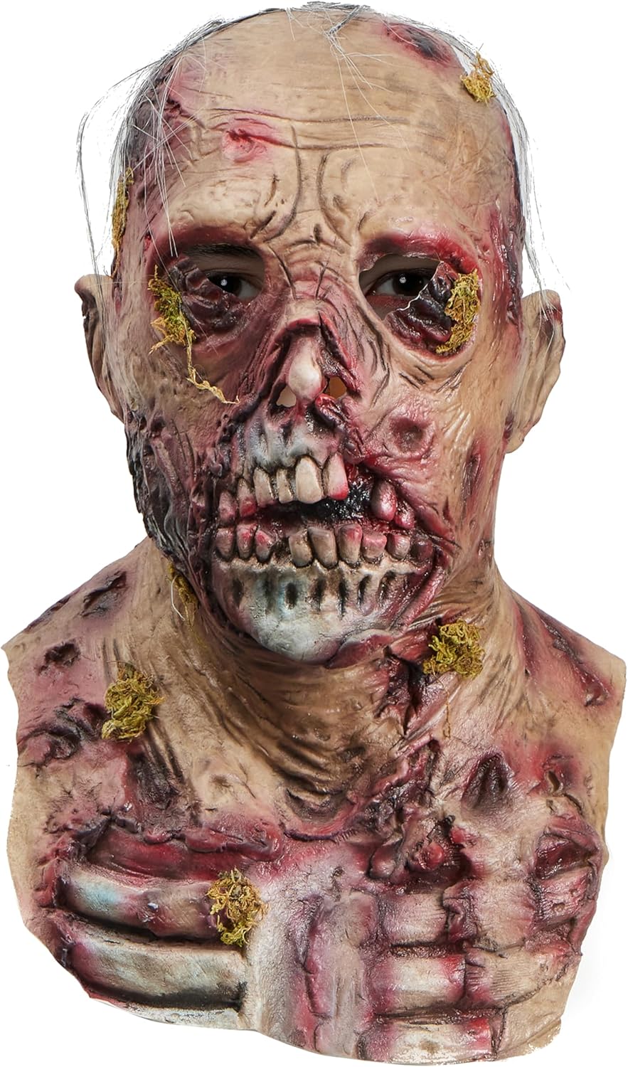 Spooktacular Creations Halloween Scary Zombie Head Mask, Horror Moss Biochemical Monster and Creepy Latex Zombie Mask for Adult Halloween Cosplay Costumes Accessory Party Dress Up
