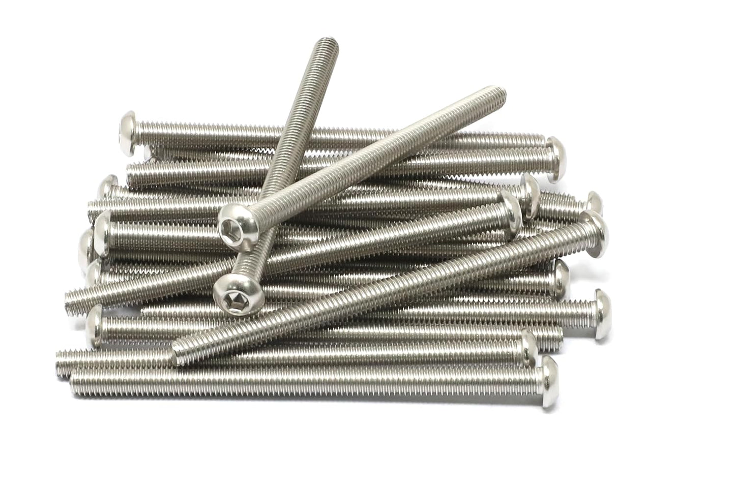 iexcell 50 Pcs M6 x 20mm Thread Pitch 1 mm Stainless Steel 304 Hex Socket Button Head Cap Screws Bolts Kit