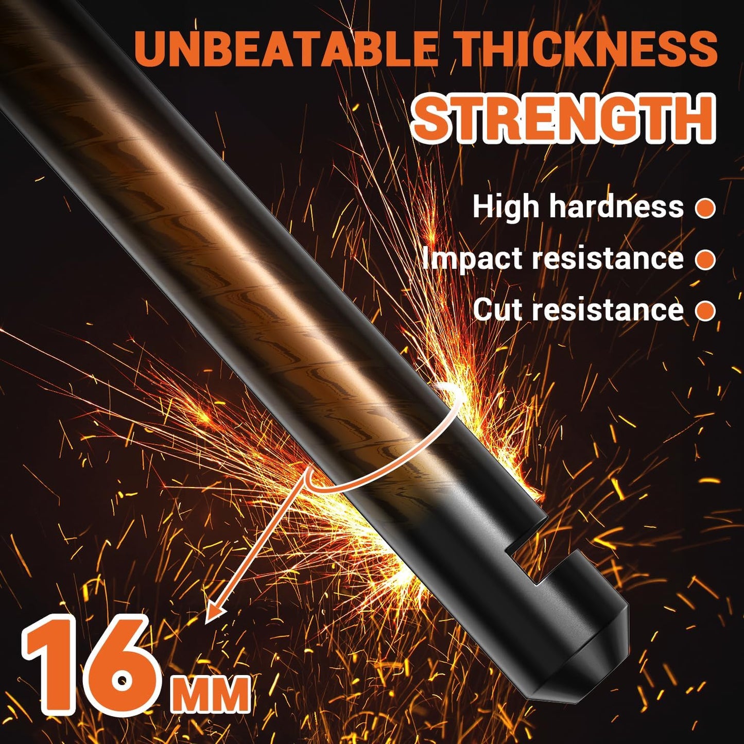 Sportneer Bike Lock: 17mm Heavy Duty Bike U Lock - High-Security Anti-Theft with 12mm x1.5m Steel Cable, 8''x5'' Compact Design, Includes Mounting Bracket for Mountain/Road/Folding/Electric Bikes