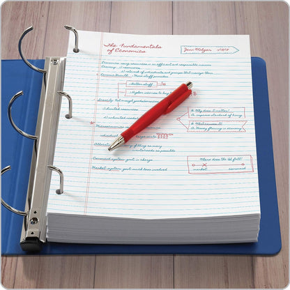 Oxford Filler Paper, 8" x 10-1/2" Wide Ruled Paper, 3 Hole Punch, Loose Leaf Notebook Paper for 3 Ring Binders, 500 Sheets, White, for School, Office