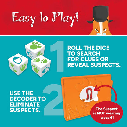 Gamewright Outfoxed! A Cooperative Whodunit Board Game for Kids 5+