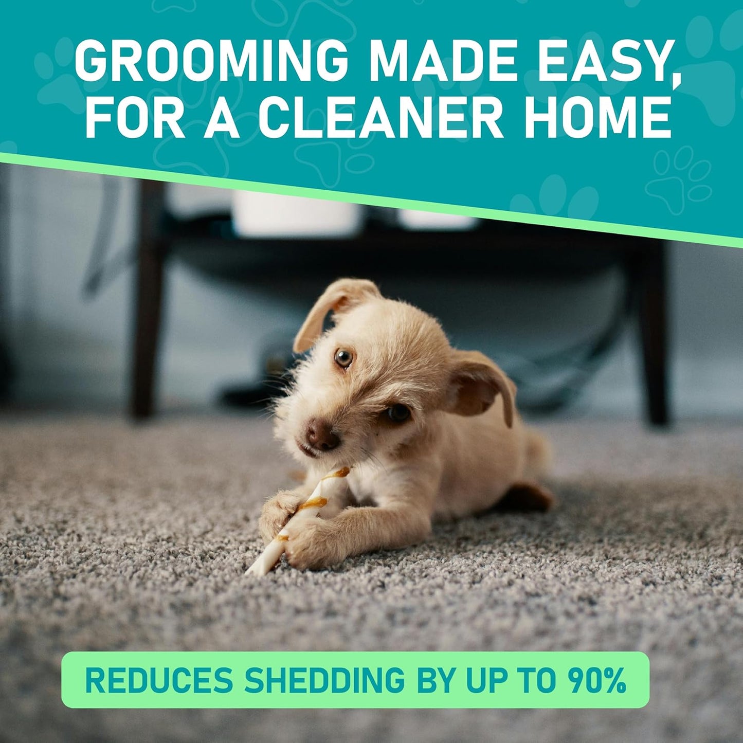 Maxpower Planet Pet Grooming Brush - Double Sided Shedding, Dematting - Undercoat Rake for Dogs - Dog Grooming Brush - Deshedding Brush for Dogs - Dog Brush, Cat Brush, Reduce Shedding by 95%, Black