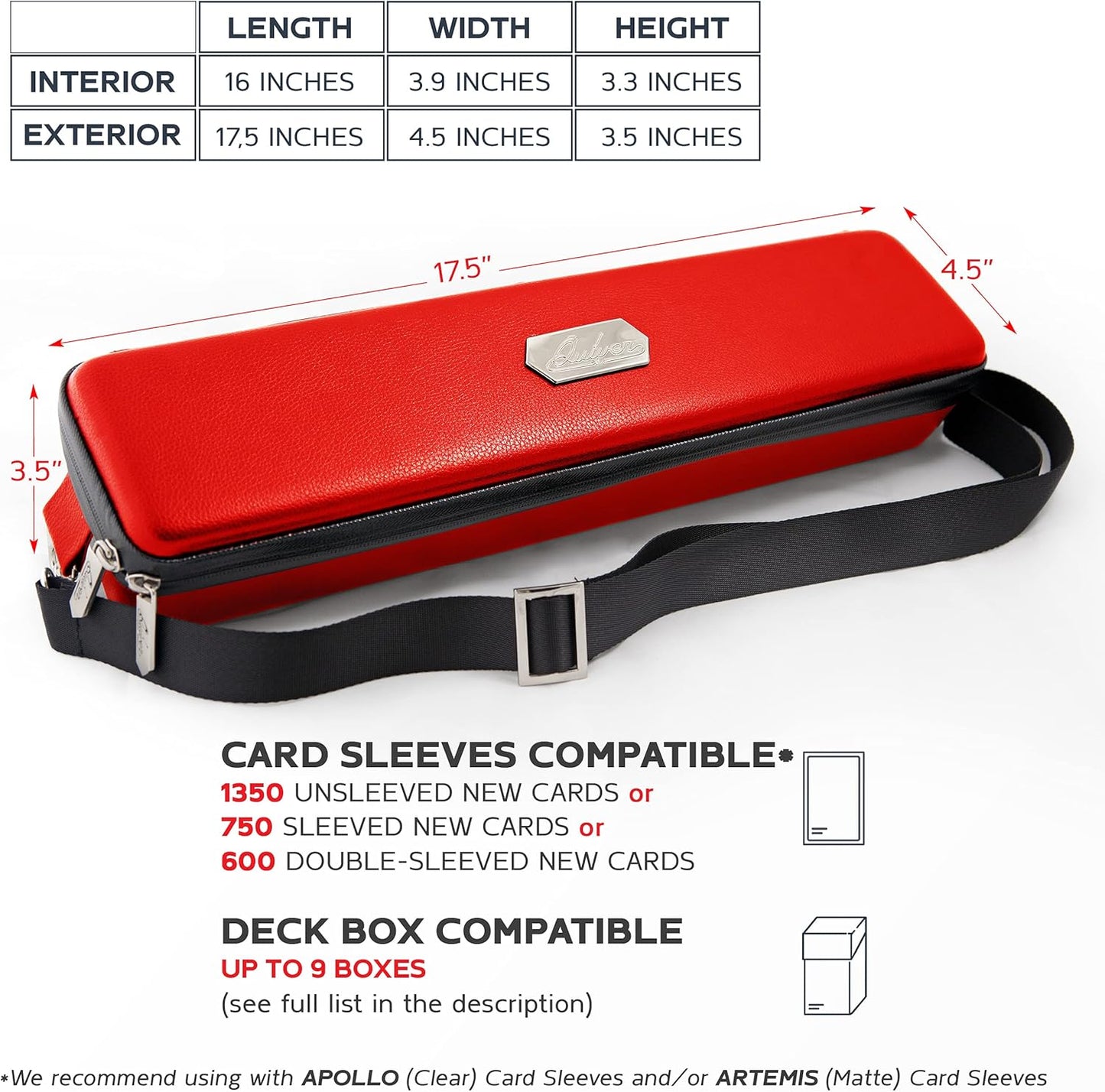 Pink Bolt Card Carrying Case - Playing Card Case Deck Box Storage, Compatible with TCG, Magic: the Gathering Commander MTG, YuGiOh & other Trading Cards (+ 100 Apollo Sleeves)