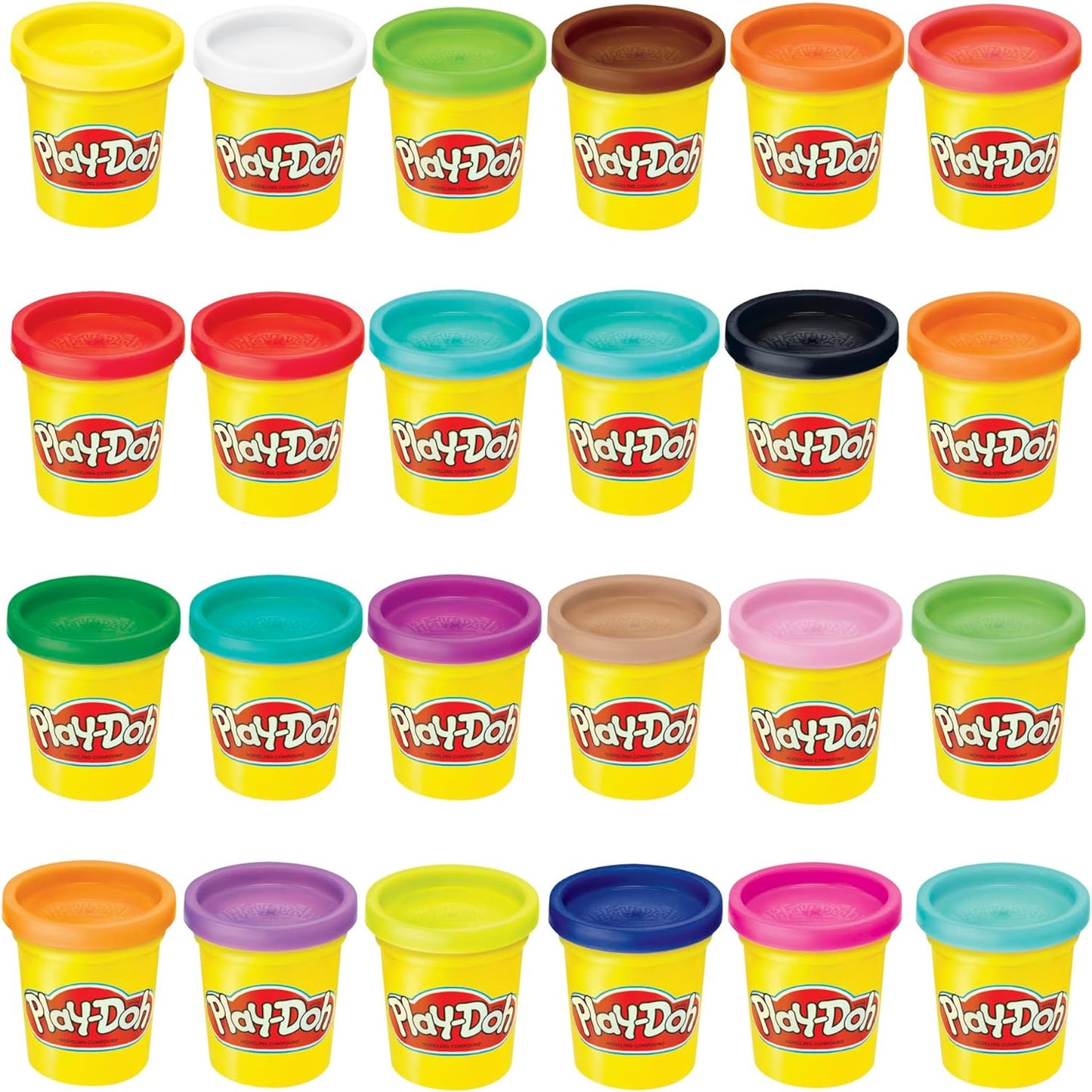 Play-Doh 24-Pack of Colors, Frustration-Free Packaging