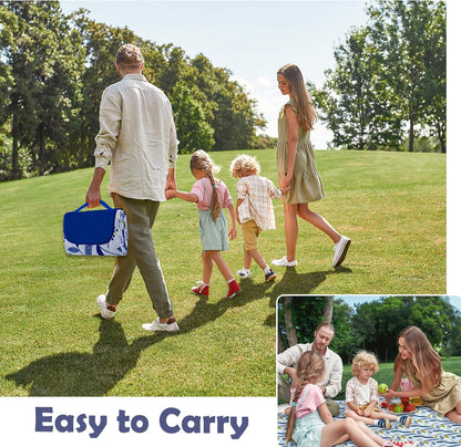 Habaylin Picnic Blanket Large, 79"X79" Waterproof Extra Large Beach Blanket, Foldable Picnic Blanket for Hiking, Party, Camping on Grass Sandproof Handy Picnic Mat