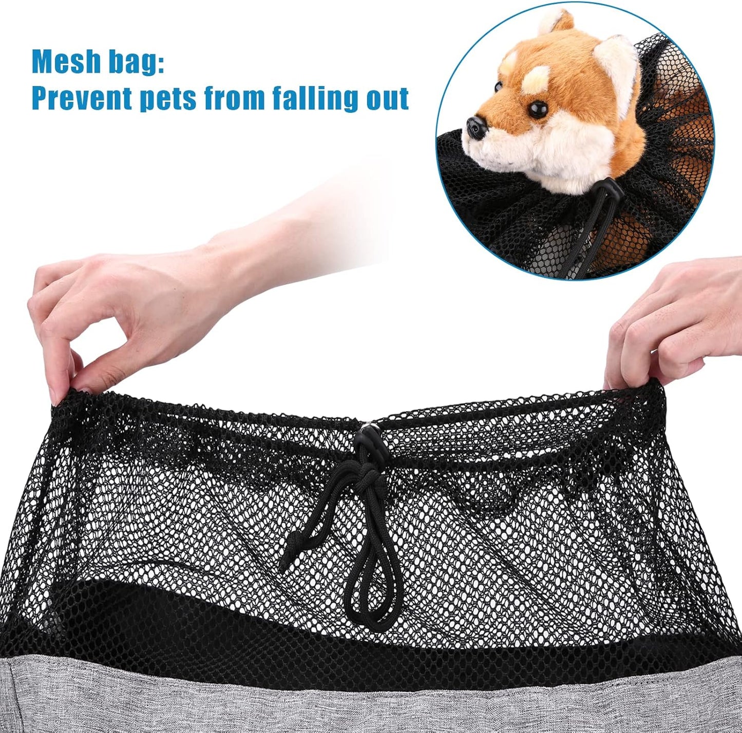 Ownpets Pet Dog Sling Carrier Bag Adjustable Padded Strap Dog Hand Free Safe Mesh Pet Carrier for Small Medium Dog Cat, Fit 10lbs up to 20 Pounds
