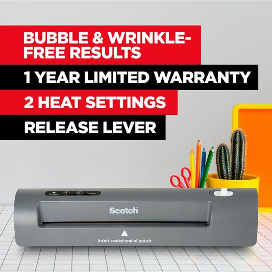 Scotch Thermal Laminator, 2 Roller System for a Professional Finish, Use for Home, Office or School, Suitable for use with Photos (TL901X) - PuriLite