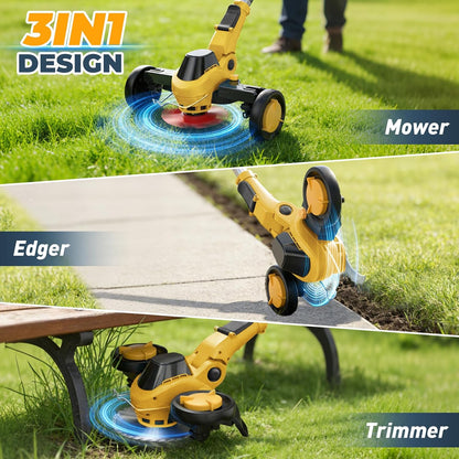 11 Inch Weed Wacker Cordless Compatible with DEWALT 20V MAX Battery