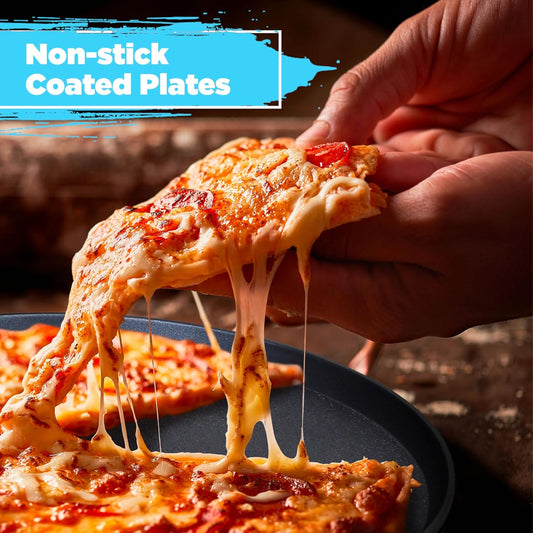 Courant Countertop Pizza Maker 12 inch Pizzas Machine, Newly improved Cool-touch Handle Non-Stick plates Pizza oven & Calzone Maker, Electric Oven for Home or School, 12” Indoor Grill/Griddle, Black - PuriLite