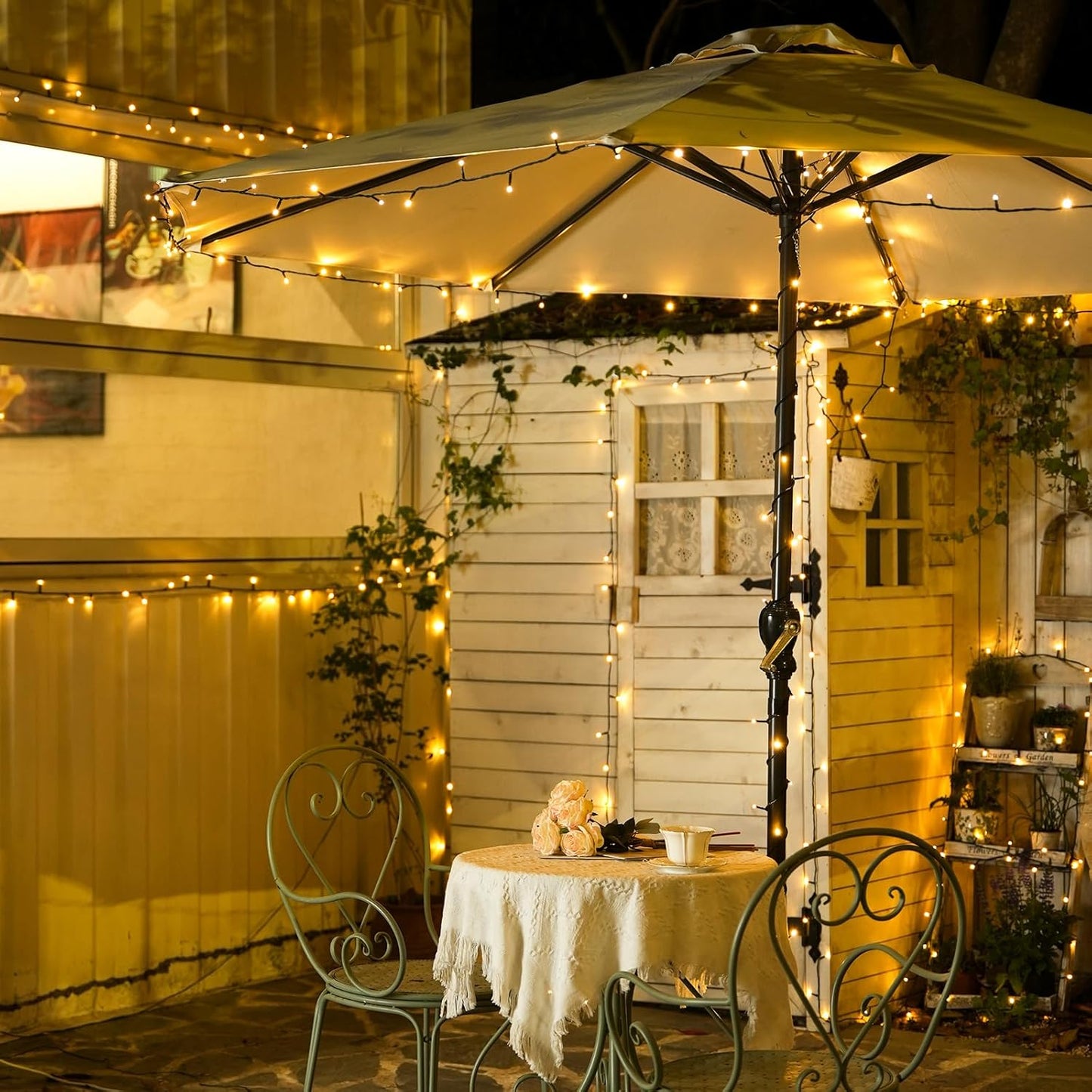 JMEXSUSS 66ft 200 LED Halloween Lights Outdoor, Orange String Lights Clear Wire, 8 Modes Orange Halloween Christmas String Lights Plug in for Tree Indoor Patio Garden Thanksgiving Decorations