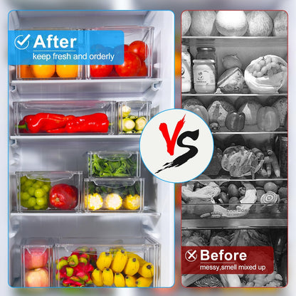 Pure Future 50-Piece Large Airtight Food Storage Containers with Lids, BPA-Free Stackable & Microwave Safe Kitchen Set for Meal Prep, Freezer Use - 25 Containers & Lids, Leakproof Design