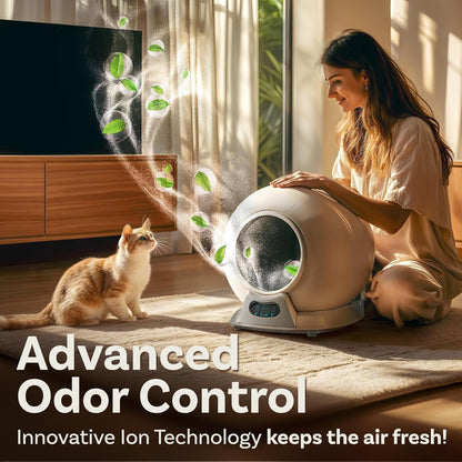 PetCove Self Cleaning Litter Box - Automatic Cat Litter Box up to 75L, App‑Control Cat Litter Box with Integrated Safety Protection, Advanced Odor Control & Smart Weight Monitoring with Cat Litter Bag