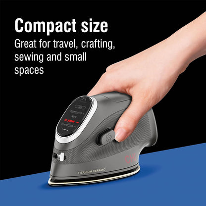 CHI Mini Iron, Titanium-Infused Ceramic Soleplate, Black,13120