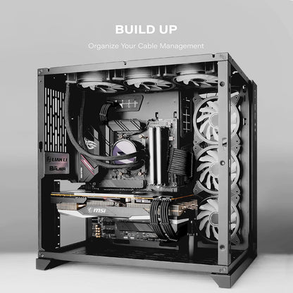EZDIY-FAB PSU Extension Cable Sleeved Custom Mod PC Power Supply Cable, Soft Nylon Braided with Comb Kit 24PIN/8PIN to 6+2Pin/ 8PIN to 4+4PIN-30CM 300MM - All White Edition