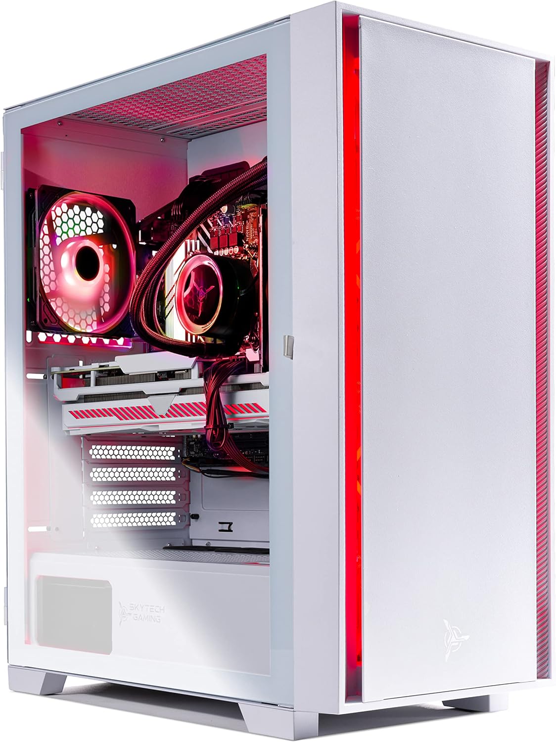 Skytech Shadow Gaming PC Desktop, Ryzen 5 5600 3.5 Ghz (4.4GHz Turbo Boost), AMD RX 6600 8GB GDDR6, 1TB SSD, 16GB DDR4 RAM 3200, 650W Gold PSU, Wi-Fi, Win 11 Home