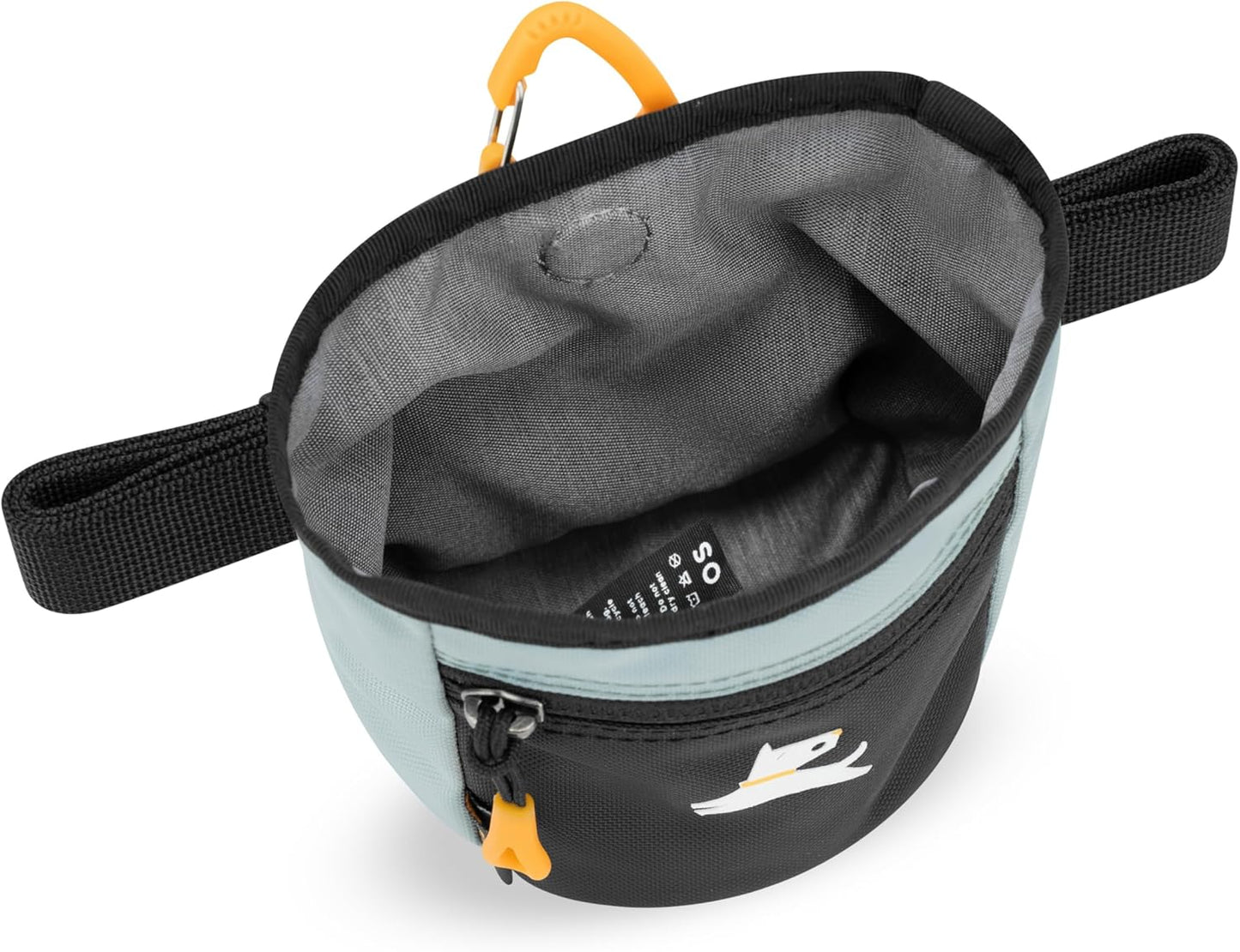 OllyDog Goodie Treat Bag, Dog Treat Pouch, Waist Belt Clip for Hands-Free Training, Magnetic Closure, Dog Training and Behavior Aids, Three Ways to Wear (Iceberg Green)