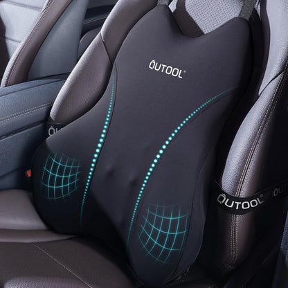 Lumbar Support Pillow for Office Chair Car Memory Foam Back Cushion Back Pain Relief Improve Posture Large Back Pillow for Computer, Gaming Chair, Recliner with Mesh Cover Double Adjustable Straps