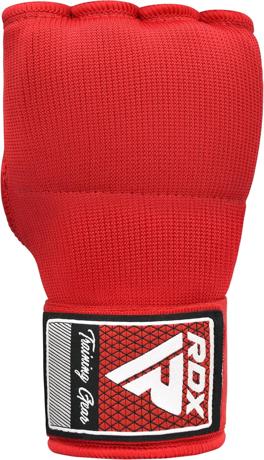 RDX Gel Boxing Hand Wraps Inner Gloves, Quick 100cm Long Wrist Straps, Elasticated, Padded Fist Hand Protection, Muay Thai MMA Martial Arts Punching Speed Bag Training Bandages, Under Mitts Handwraps