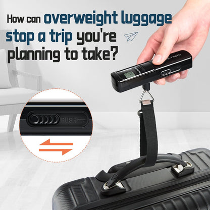 travel inspira Luggage Scale Battery-Free, Travel Essentials, Portable Handheld Digital Suitcase Weight Scale for for Travel Accessories, 110lbs/50kg