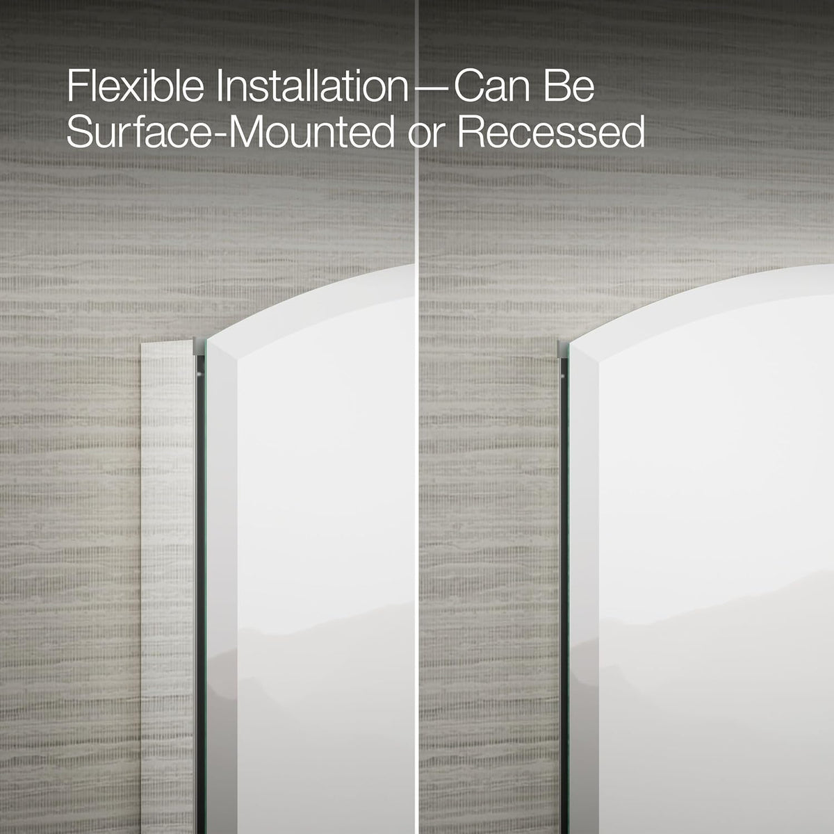 Kohler K-3073-Na Archer Frameless 20 Inch X 31 Inch Aluminum Bathroom Medicine Cabinet;; Recess or Surface Mount