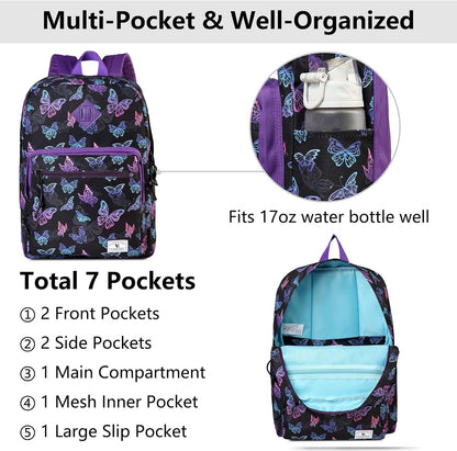 School Backpack for Kids,Lightweight Water Resistant Work Travel Backpack for Women Men Teens VONXURY