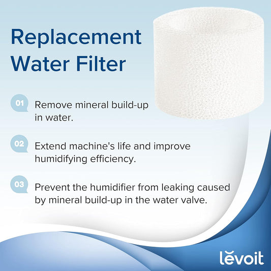 10 Pack Humidifier Replacement Filters for Ultrasonic Cool Mist Humidifiers Fine Particle Water Filtration Accessories - PuriLite