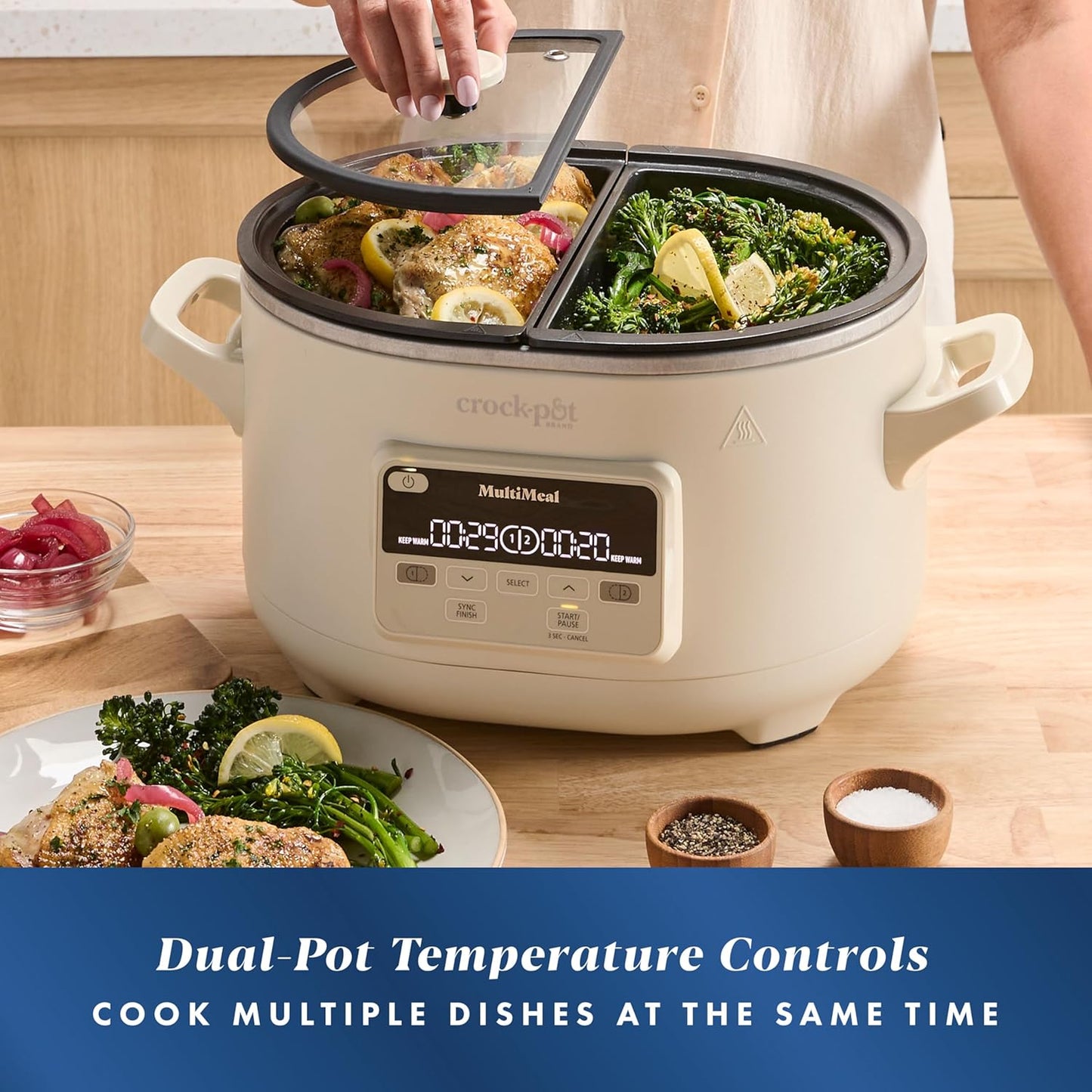 Crock-Pot Multicooker and programmable slow cooker with baking function, oat milk