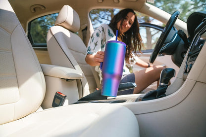 Insulated Tumbler with Straw Lid & Handle - 32oz (2 Lids) - Vacuum Leakproof Double Walled Stainless Steel Travel Mug Cup for Coffee Tea Water Hold Cold Iced Drinks - Fits Car Cup Holder