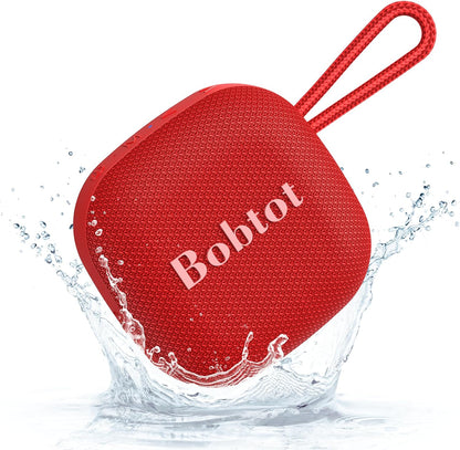 Bobtot Portable Bluetooth Speakers Wireless Speaker with Built-in Mic, Red