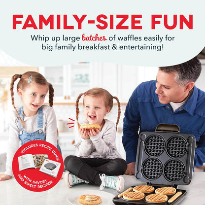 DASH Mini Maker Electric Round Griddle for Individual Pancakes, Cookies, Eggs & other on the go Breakfast, Lunch & Snacks with Indicator Light + Included Recipe Book - Aqua,4 Inch
