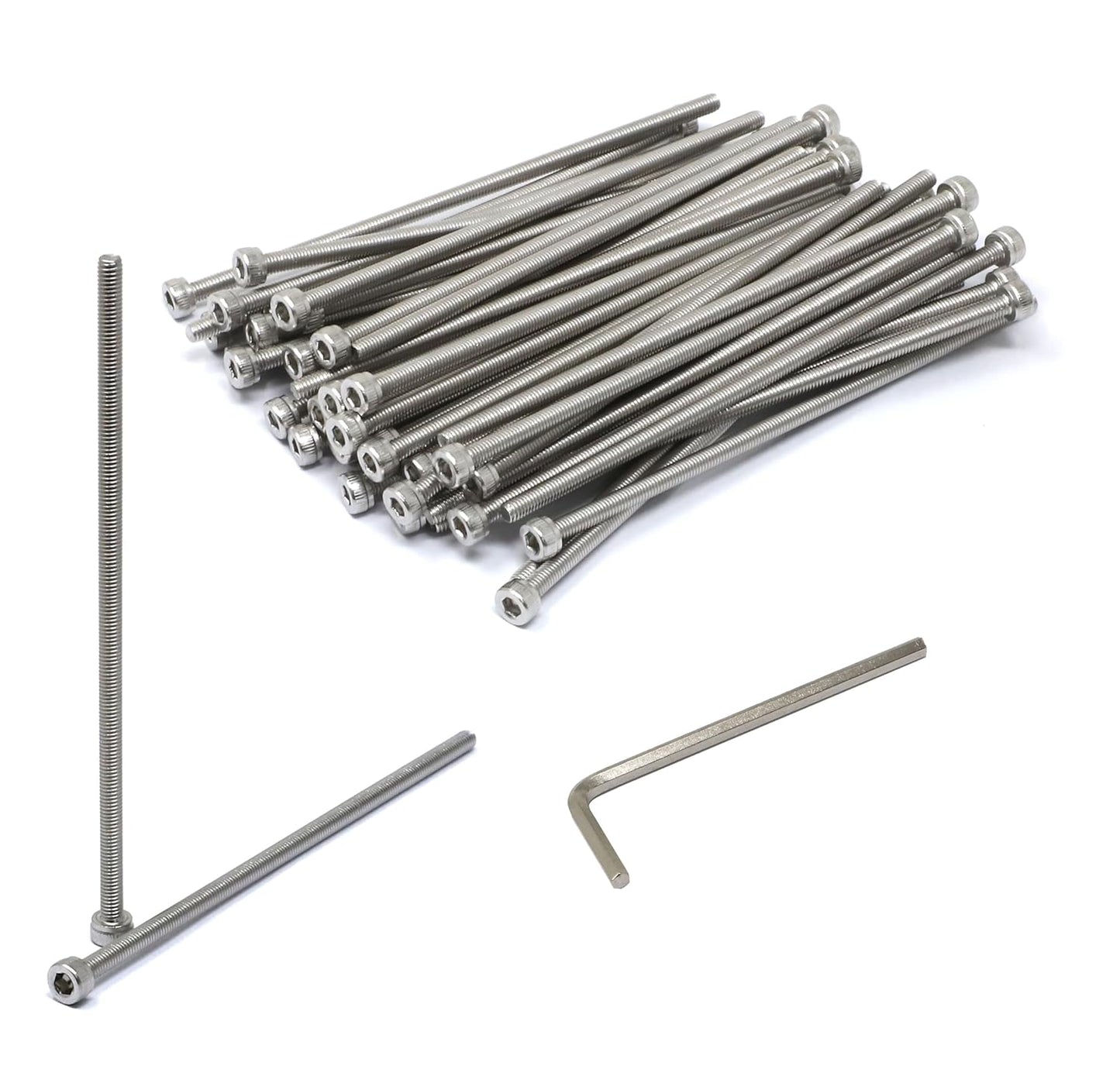 iexcell 25 Pcs M6 x 20mm Thread Pitch 1 mm Stainless Steel 304 Hex Socket Head Cap Screws Bolts Kit