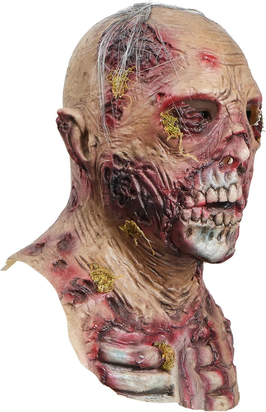 Spooktacular Creations Halloween Scary Zombie Head Mask, Horror Moss Biochemical Monster and Creepy Latex Zombie Mask for Adult Halloween Cosplay Costumes Accessory Party Dress Up