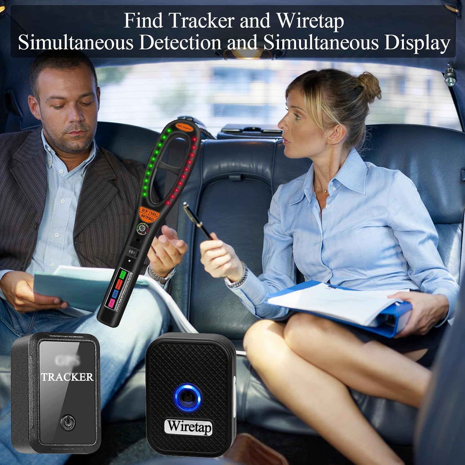 KAXYUYA Hidden Camera Detectors, Listening Device Detector, Car Tracking Device Detector, Bug Detector – Protect Your Privacy in Hotels, Travels, Cars, Offices - PuriLite