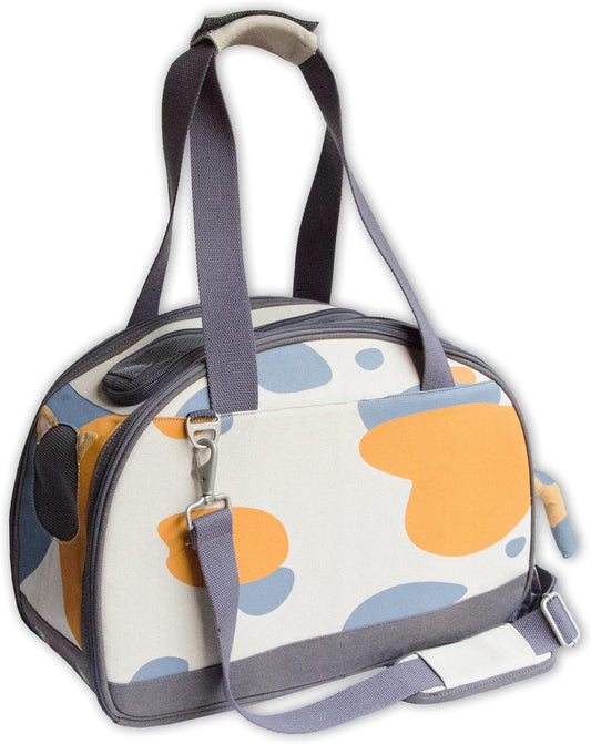 Touchcat 'Tote-Tails' Designer Airline Approved Folding Travel Cat Carrier - Airline Pet Carrier with Designer Tail and Trims