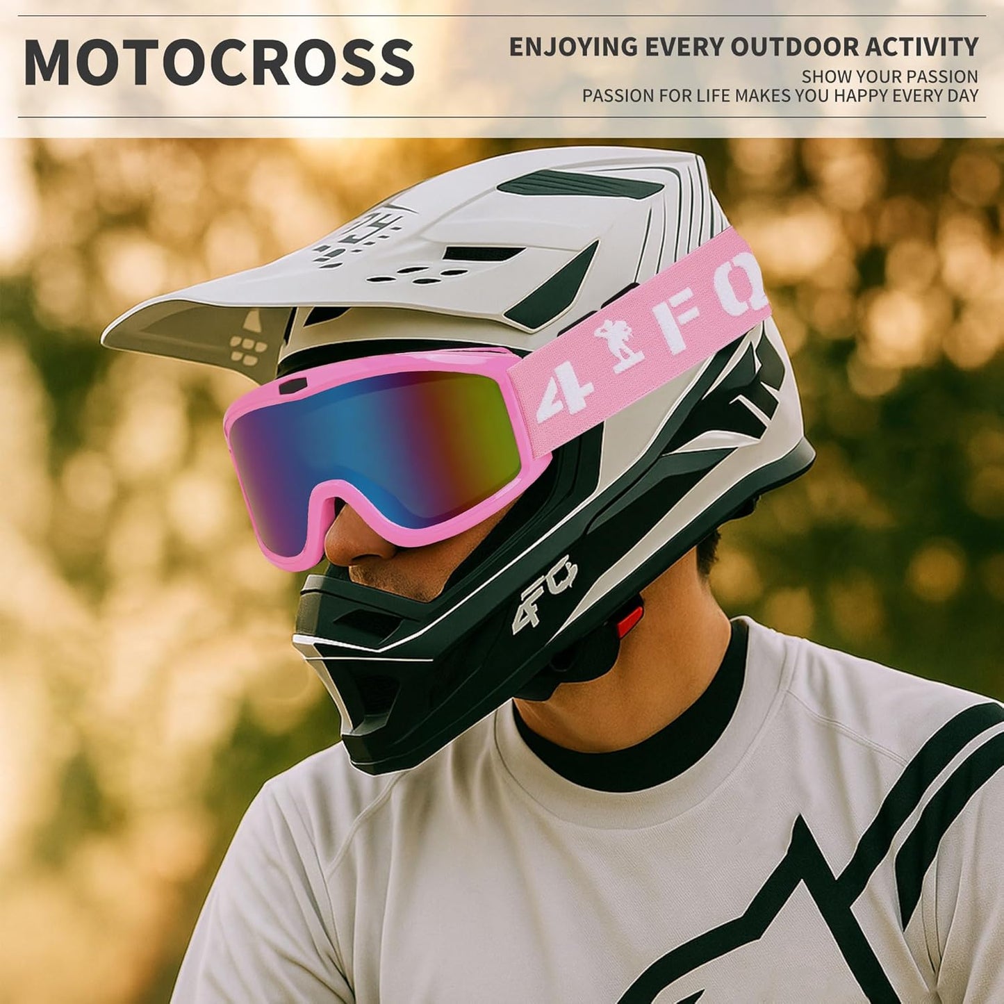 Upgraded Motocross Goggles, Motorcycle Gear ATV Dirt Bike Riding Racing MX & MTB Eyewear