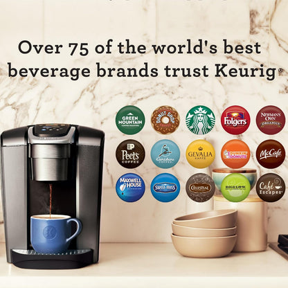 Keurig K-Elite K Single Serve K-Cup Pod Maker, with Strong Temperature Control, Iced Coffee Capability, 12oz Brew Size, Brushed Slate