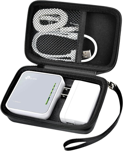 Case Compatible with TP-Link AC750 Wireless Portable Nano Travel Router. Storage Carrying Organizer Holder for Power Adapter, Ethernet Cable and Other Accessories (Box Only)
