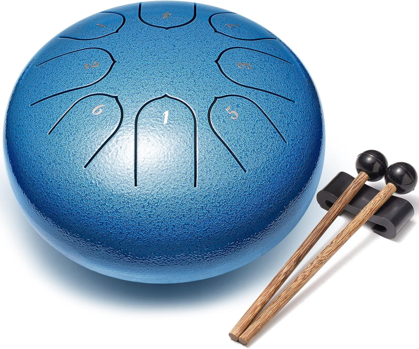 Lronbird Steel Tongue Drum Percussion, 6 Inch 8 Notes Musical Instruments, Music Gifts for Family Friends (Malachite)