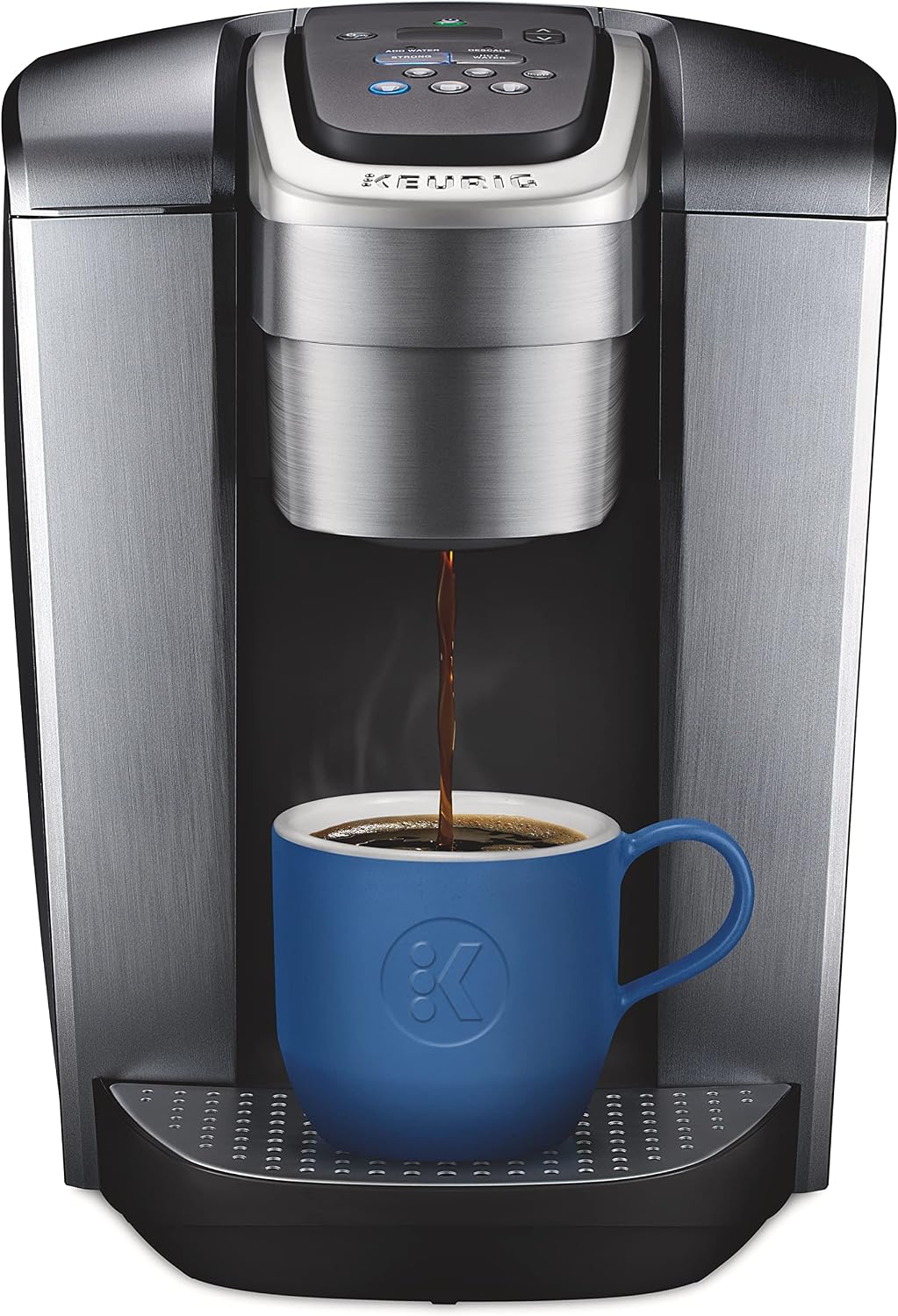 Keurig K-Elite Single Serve K-Cup Pod Coffee Maker, With Iced Brew Functionality And Quiet Brew Technology, Brushed Silver