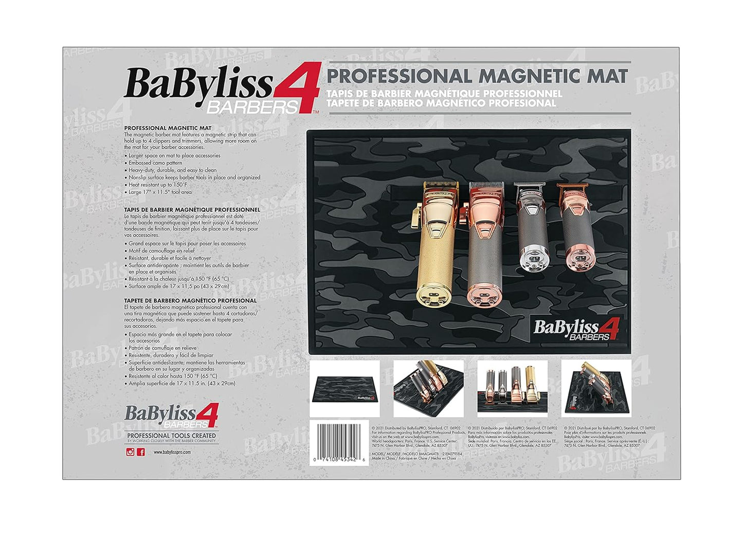 BaBylissPRO Magnetic Strip Rubber Barber Mat