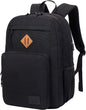 KEOFID classic carry-on travel backpack for men and women, Anti theft laptop backpack with USB charging port, large backpack for college(dark black）