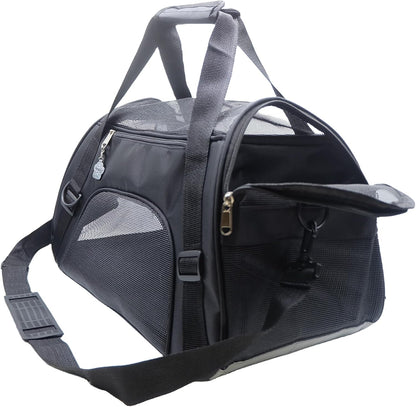 ZaneSun Cat Carrier,Soft-Sided Pet Travel Carrier for Cats,Dogs Puppy Comfort Portable Foldable Pet Bag Airline Approved (Small Rosered)