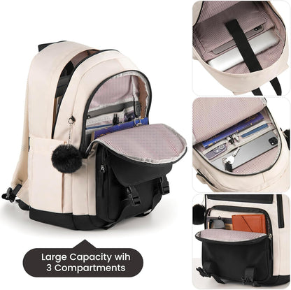 MOMUVO Backpacks for Teen Girls Women,School Backpack Cute College Laptop Backpack Bookbag for Students