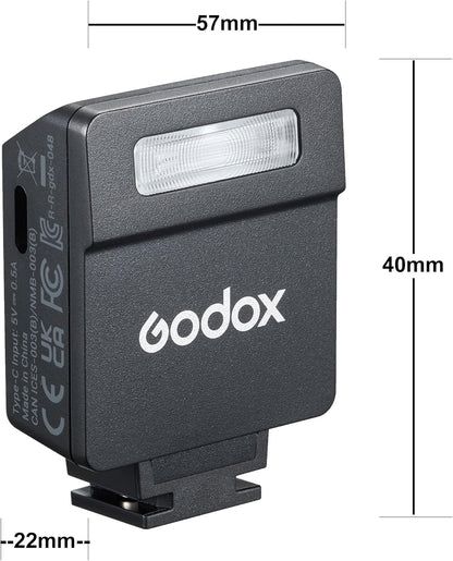 Godox IM20/IM22 Mini Camera Flash,3s Recycle Time,440 Full Power Flash Time Built in Lithium Battery for Fuji,for Canon,for Nikon,for Sony, for Olympus Camera (im22)