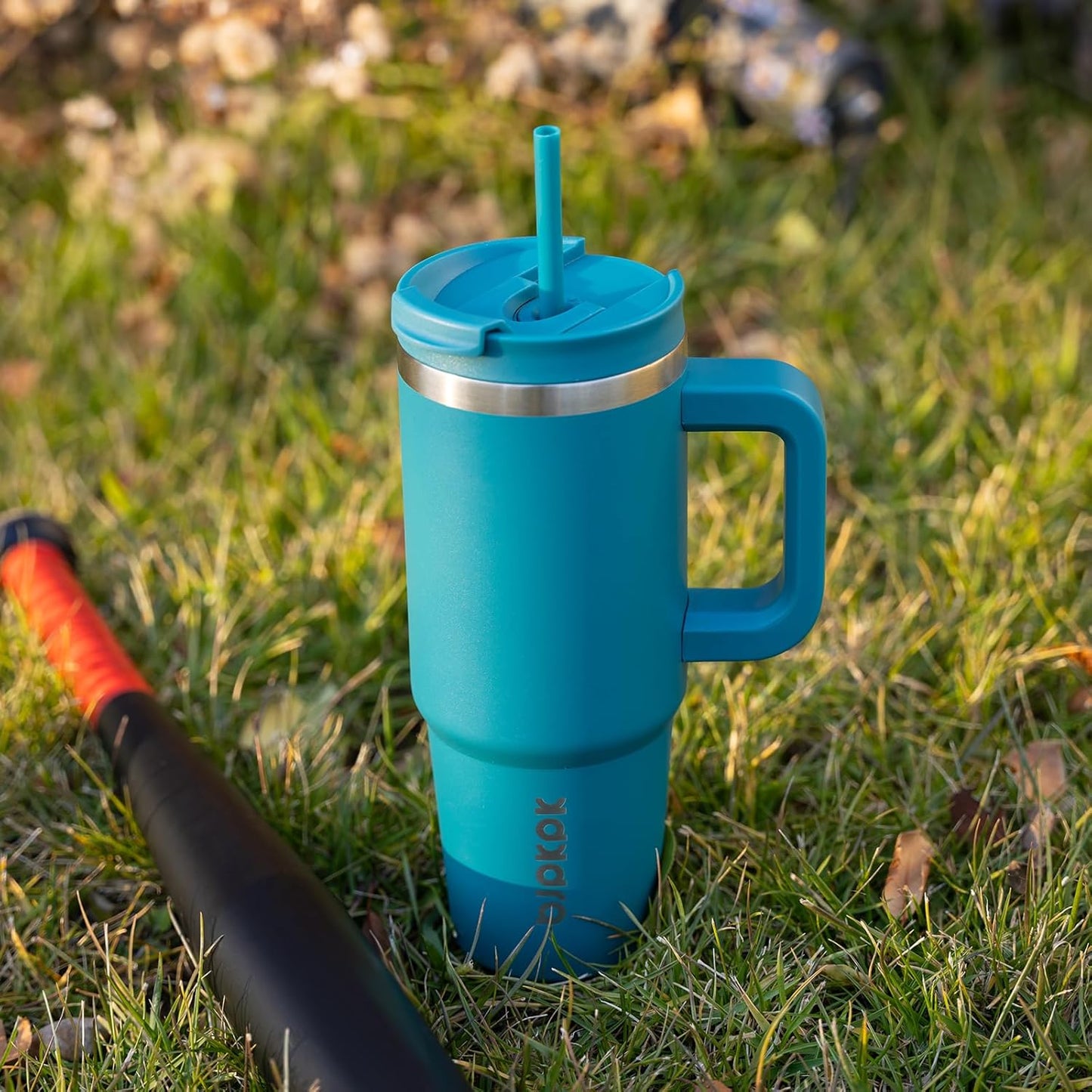 BJPKPK Tumbler with Handle and Straw 30oz Insulated Tumbler Cups with Lid Stainless Steel Travel Coffee Mug,Indigo Black