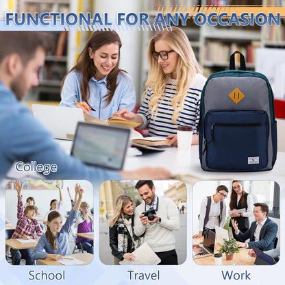 School Backpack for Kids,Lightweight Water Resistant Work Travel Backpack for Women Men Teens VONXURY