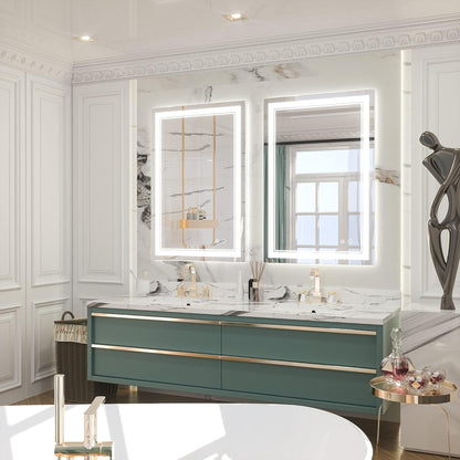 Keonjinn 40 x 24 Inch LED Mirror, Bathroom Mirror with Lights, LED Vanity Mirror, Wall Mounted Anti-Fog Dimmable Lighted Makeup Mirror for Bedroom, IP54 Waterproof (Horizontal/Vertical)