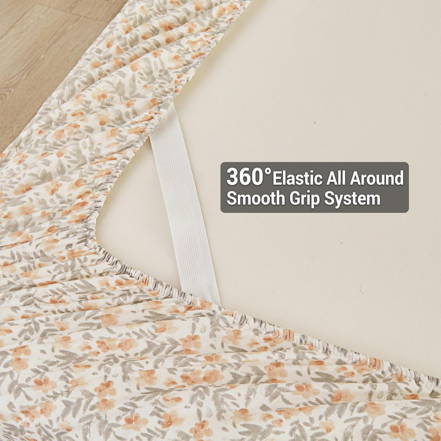 Viviland Floral Queen Sheet Set - 4 Piece Vintage Pink & Yellow Flower Patterned Bed Sheets - Soft, Breathable Microfiber Sheets with Deep Pocket, Non-Slip Fitted Sheets & Pillowcases